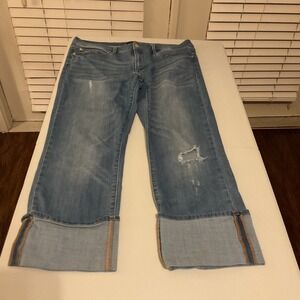 Buffalo David Bitton Light Blue Cropped Jeans